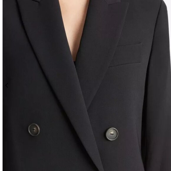 Double Breasted Crepe Vince Blazer - Picture 2 of 2